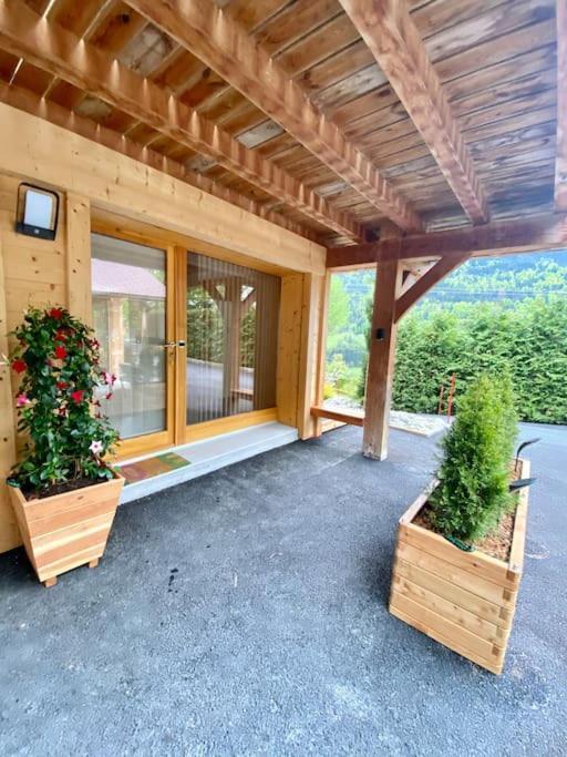 Androsace Appartement Dans Chalet Bois Avec Jacuzzi Privatif Terrasse Et Vue Montagne Les Villards-sur-Thônes エクステリア 写真